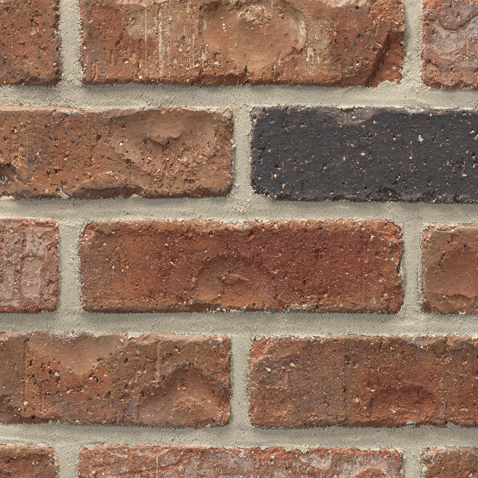 Acme® Brick Denver Red/Black Colorado Modular Brick, Rumbled