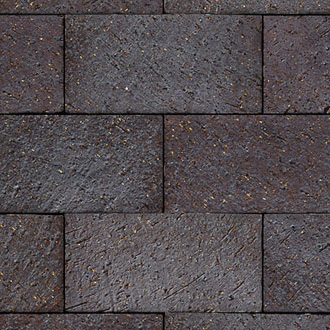 Endicott Dark Ironspot 2-1/4" Brick Paver, Wirecut
