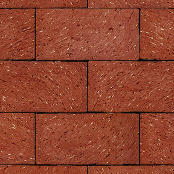 Endicott Red 2-1/4"x8"x8" Brick Paver, Wirecut