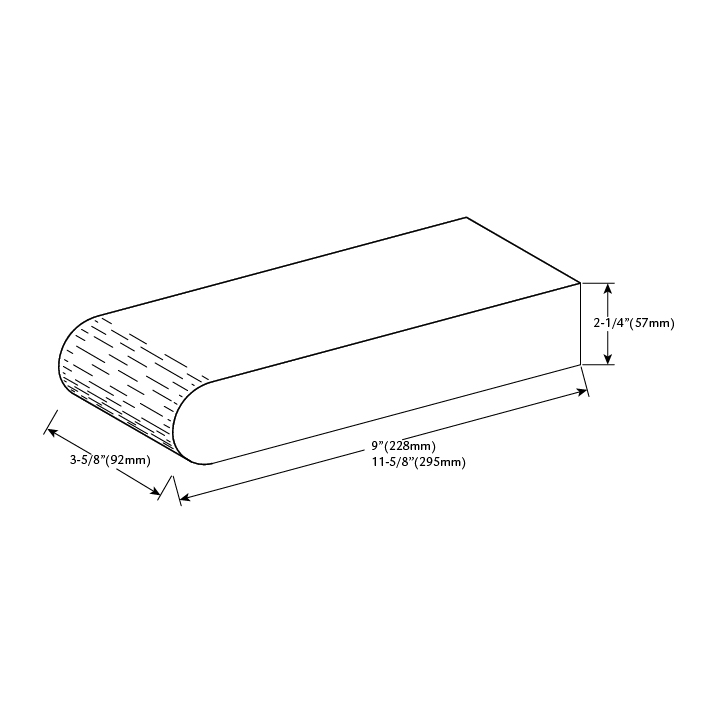 Endicott Medium Ironspot #77 12" Pool Coping Paver